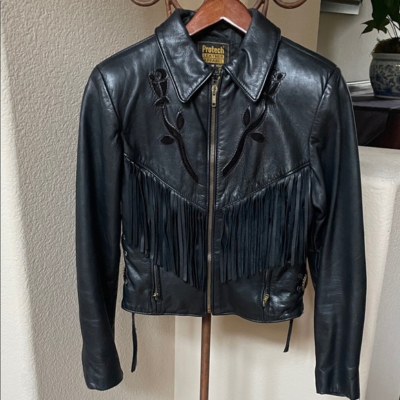 protech Jackets & Blazers - Protect Leather Fringe Motorcycle jacket